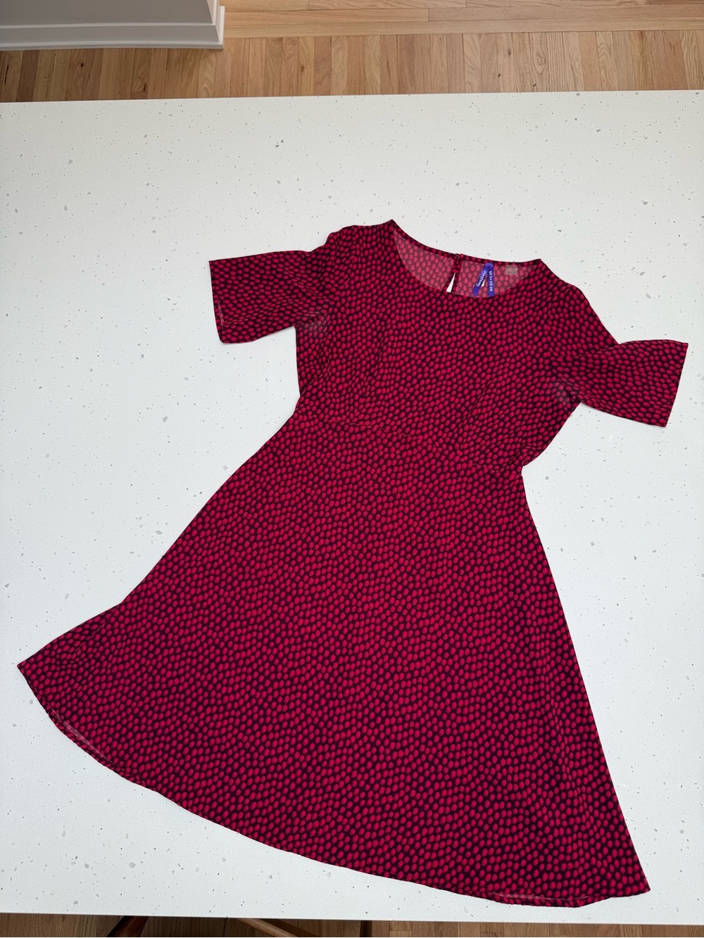 Seraphine Red Black Polka Dot Maternity Dress US 6